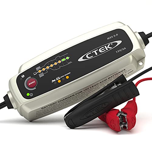CTEK MXS 5.0, Batterieladegerät 12V, Temperaturkompensation, Intelligentes Ladegerät Autobatterie,...