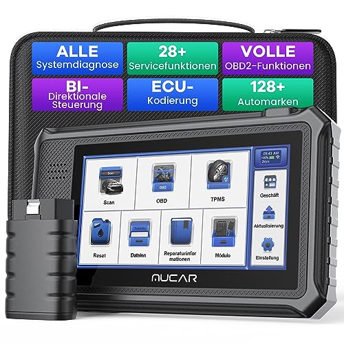 MUCAR OBD2 Dispositivo de diagnóstico para todos los vehículos, VO6 Dispositivo de diagnóstico del coche con 28 funciones de servicio y todos los diagnósticos del sistema para siempre gratis, dispositivo de lectura del coche con Bluetooth, actualización gratuita, azul *.