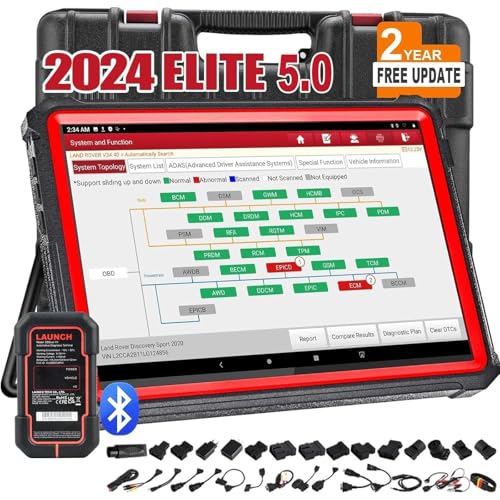 Launch X431 PRO3S+ V5.0 OBD2 diagnostic tool OE level full system scanner with ECU coding, bidirectional control, FCA diagnostic tool car with 35+ reset service, ABS, oil, EPB, DPF, BMS, SAS etc *.