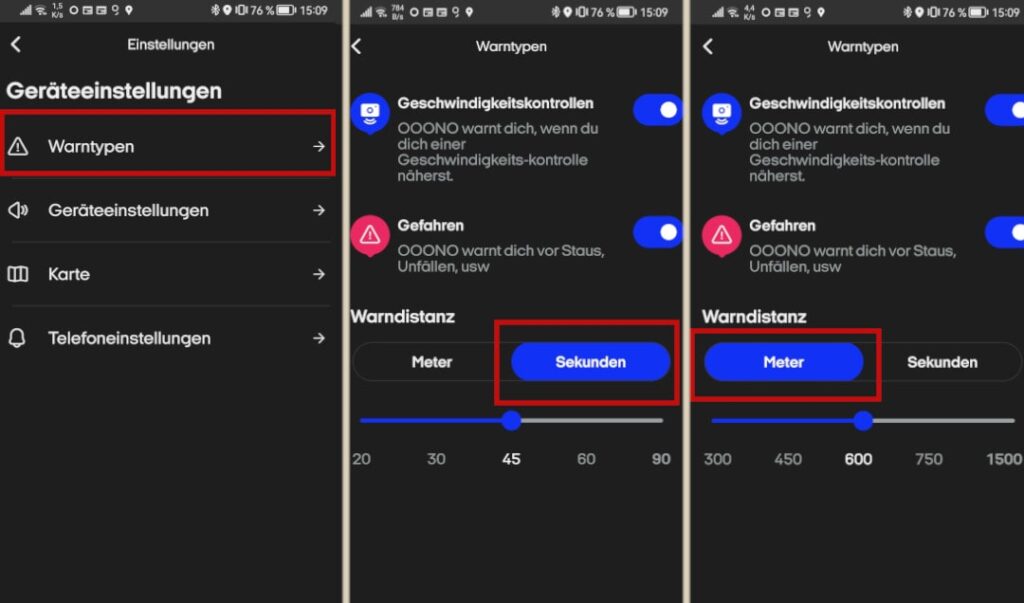 Anleitung Enterungseinstellungen OOONO-App