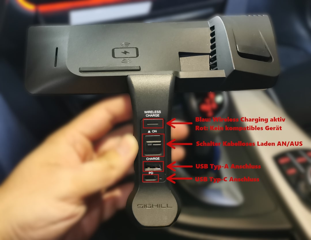BMW E90 USB Ladegerät mit Getränkehalter einfache Installation