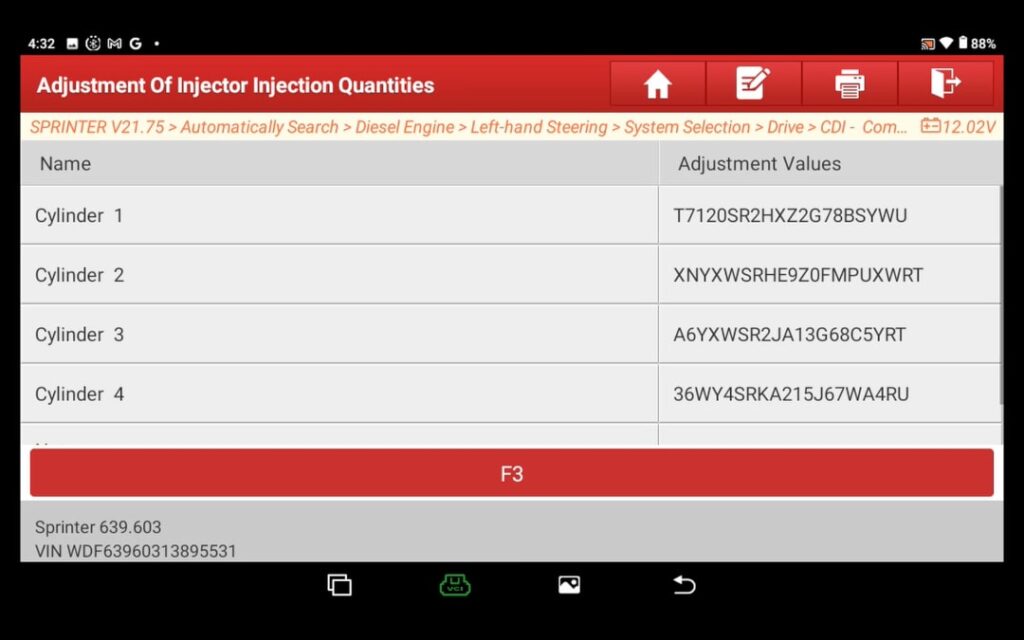 Launch CRP919E BT injector coding