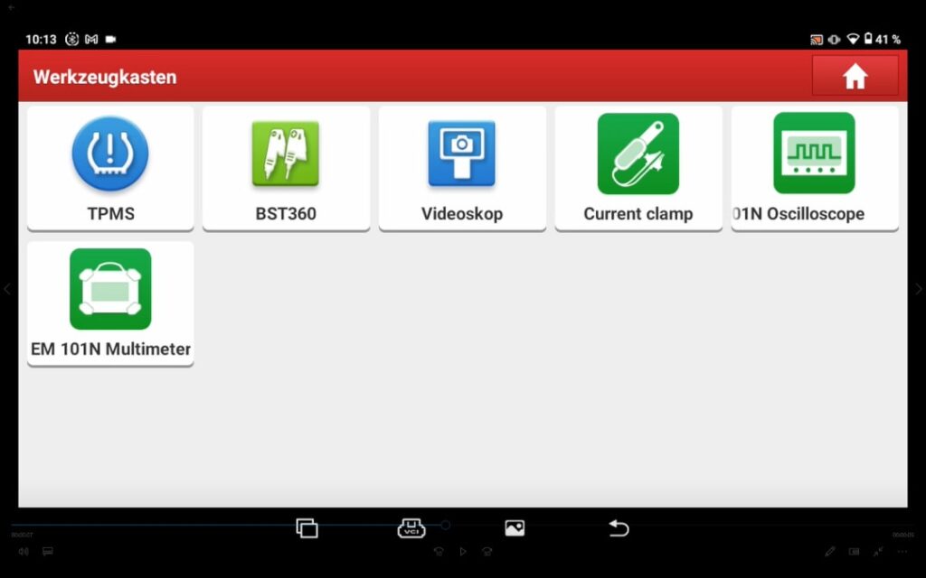 Launch diagnostic equipment toolbox