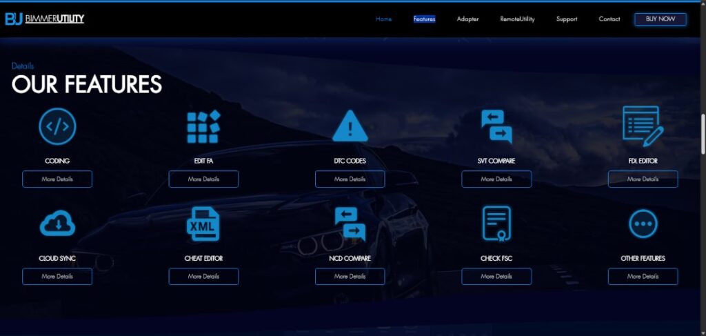 Alle Funktionen des Standalone Programms BimmerUtility
