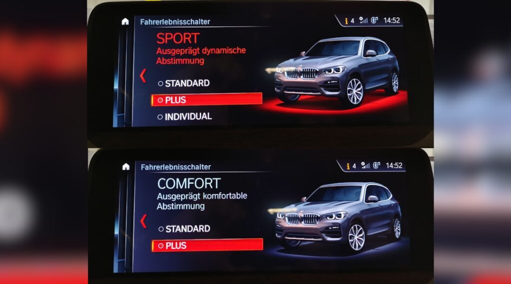BMW Sport Plus codieren: Sport Plus und Comfort Plus als Auswahlmöglichkeit der Fahrmodi mit dem Fahrerlebnisschalter
